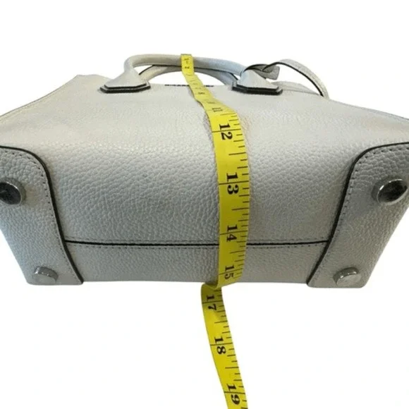 Michael Kors Mercer Medium Pebbled Leather Crossbody Bag in‎ Ivory - Picture 11 of 12